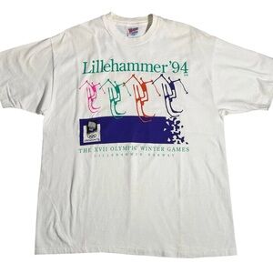 Vintage Lillehammer '94 Olympics T Shirt (Size XL)